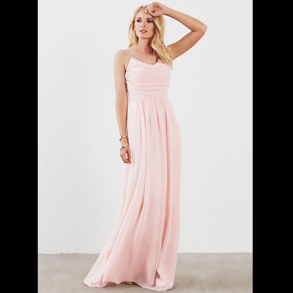Weddinton Way Chiffon Blush Bridesmaid Prom Dress